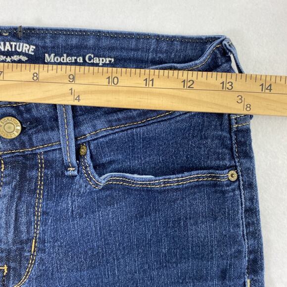 Levi Strauss Signature Modern Capri Jeans Womens Size 6 Dark Wash Denim Stretch - Picture 8 of 12